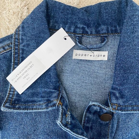 VICI Cropped Distressed Denim Jacket - Picture 5 of 6